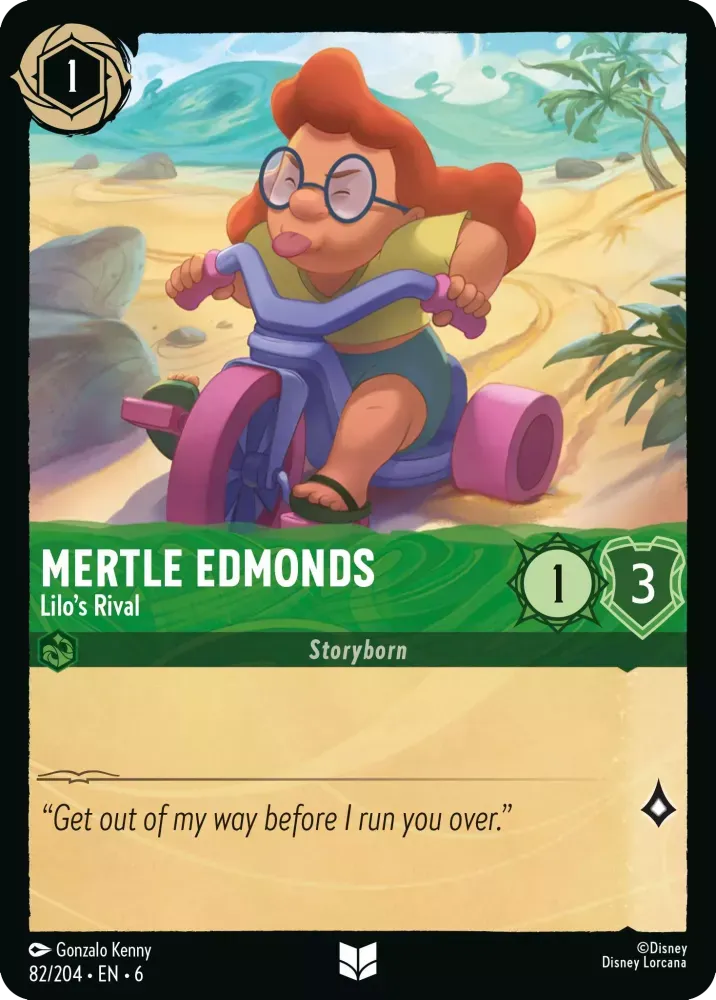 (082) Lorcana Azurite Sea Single: Mertle Edmonds - Lilo's Rival  Uncommon