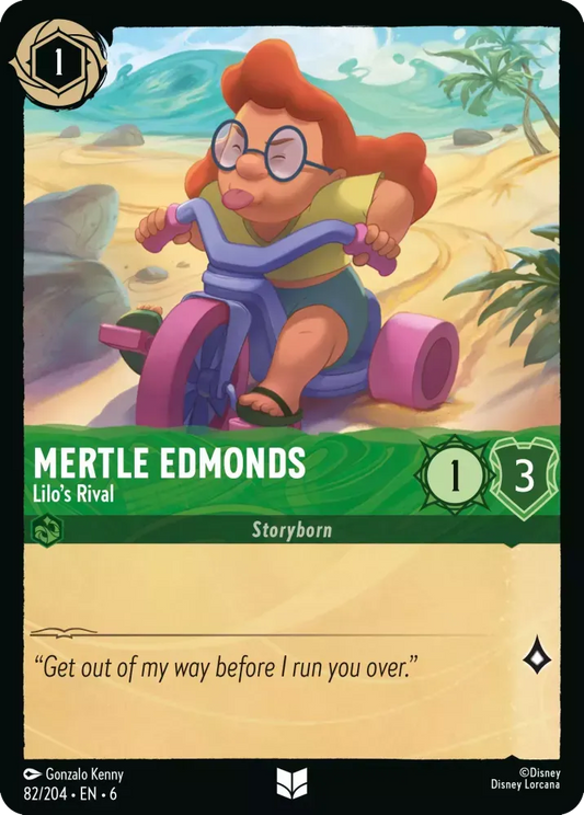 (082) Lorcana Azurite Sea Single: Mertle Edmonds - Lilo's Rival Holo Uncommon