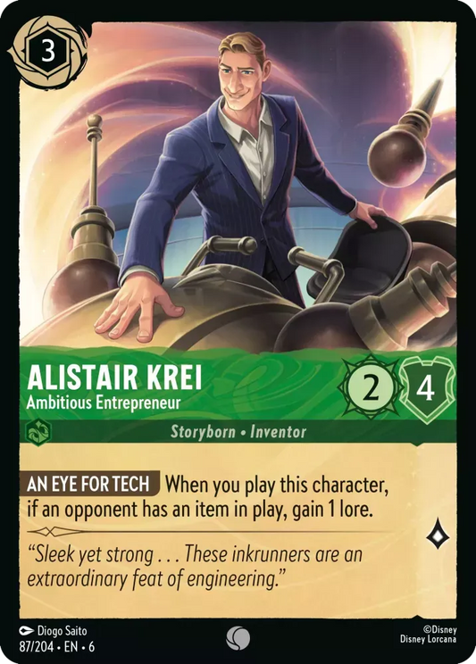 (087) Lorcana Azurite Sea Single: Alistair Krei - Ambitious Entrepreneur Holo Common