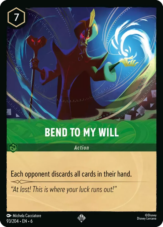 (093) Lorcana Azurite Sea Single: Bend to My Will Holo Super Rare