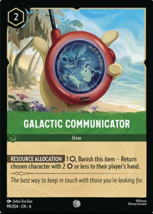 (099) Lorcana Azurite Sea Single: Galactic Communicator Holo Common