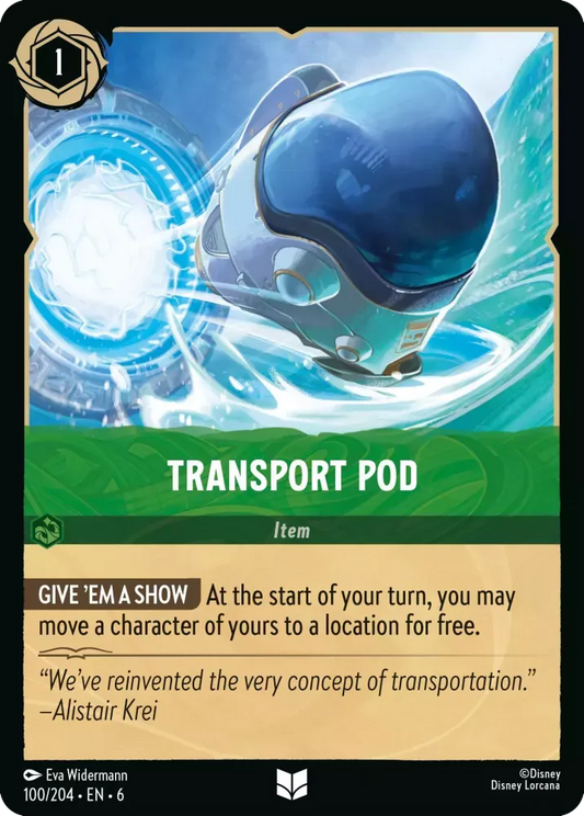 (100) Lorcana Azurite Sea Single: Transport Pod Holo Uncommon