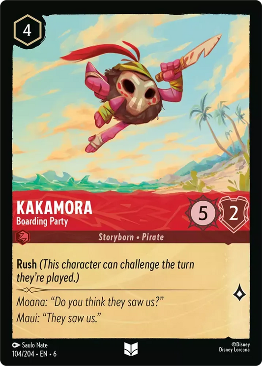 (104) Lorcana Azurite Sea Single: Kakamora - Boarding Party Holo Uncommon