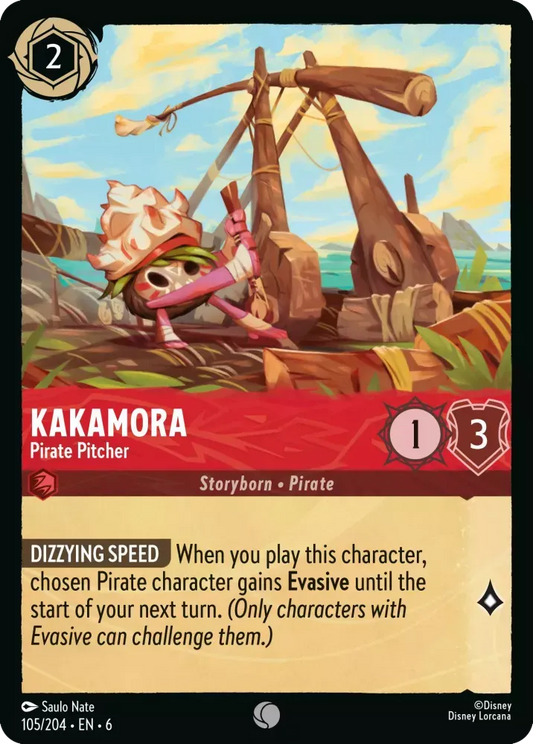 (105) Lorcana Azurite Sea Single: Kakamora - Pirate Pitcher Holo Common