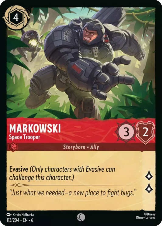 (113) Lorcana Azurite Sea Single: Markowski - Space Trooper Holo Common