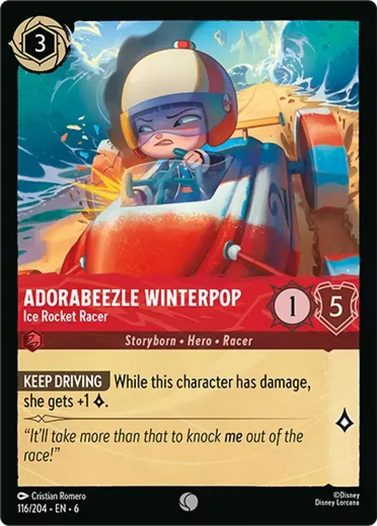 (116) Lorcana Azurite Sea Single: Adorabeezle Winterpop - Ice Rocket Racer  Common