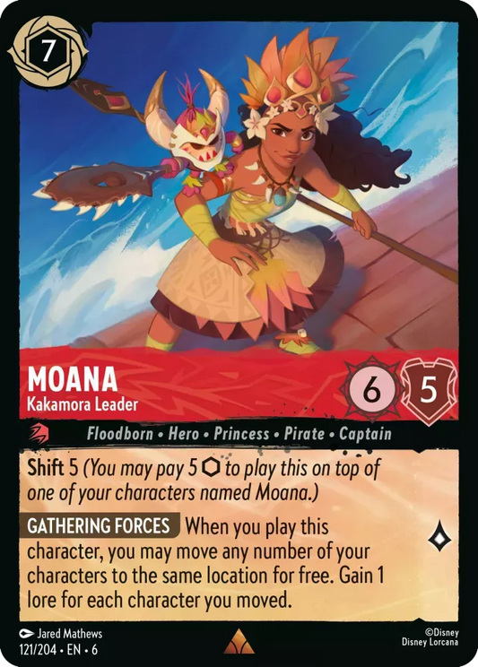 (121) Lorcana Azurite Sea Single: Moana - Kakamora Leader  Rare
