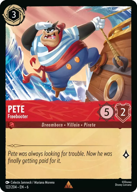 (122) Lorcana Azurite Sea Single: Pete - Freebooter  Rare