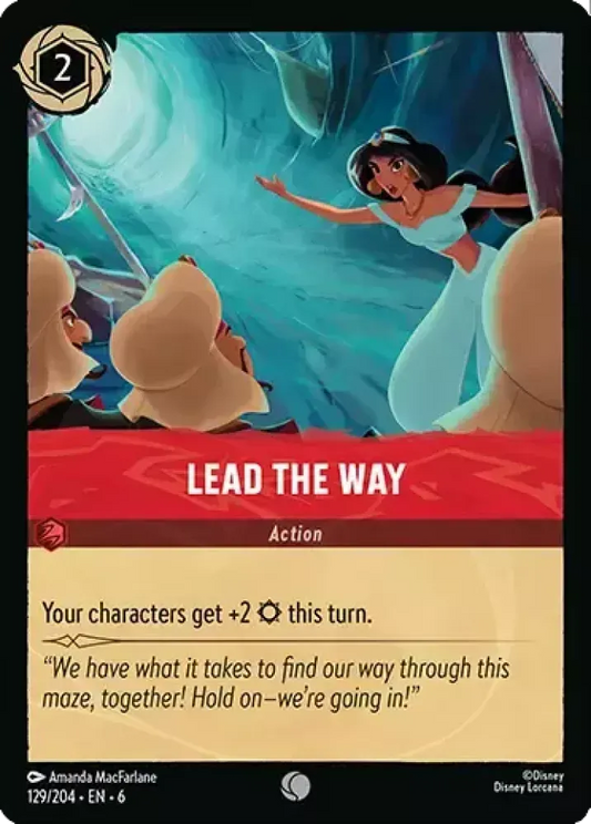 (129) Lorcana Azurite Sea Single: Lead the Way Holo Common