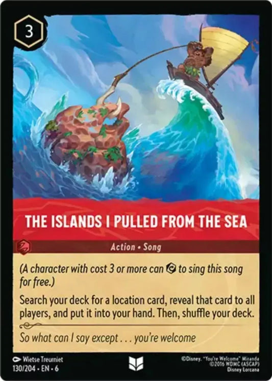 (130) Lorcana Azurite Sea Single: The Islands I Pulled from the Sea (V.1) Holo Uncommon