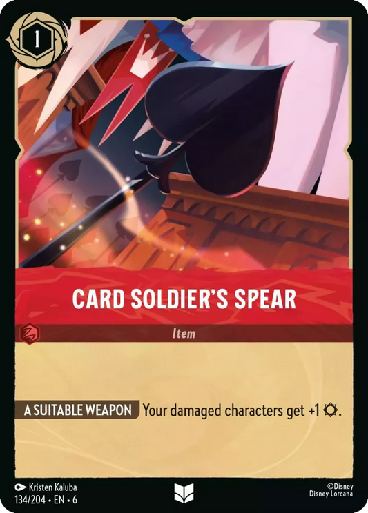 (134) Lorcana Azurite Sea Single: Card Soldier's Spear Holo Uncommon