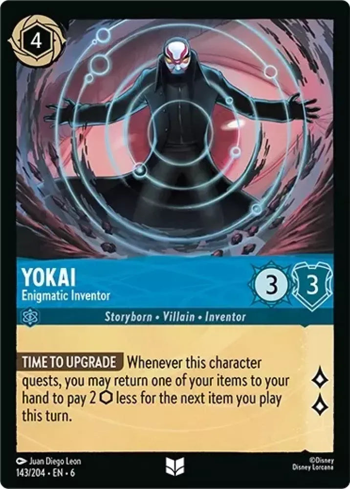 (143) Lorcana Azurite Sea Single: Yokai - Enigmatic Inventor Holo Uncommon