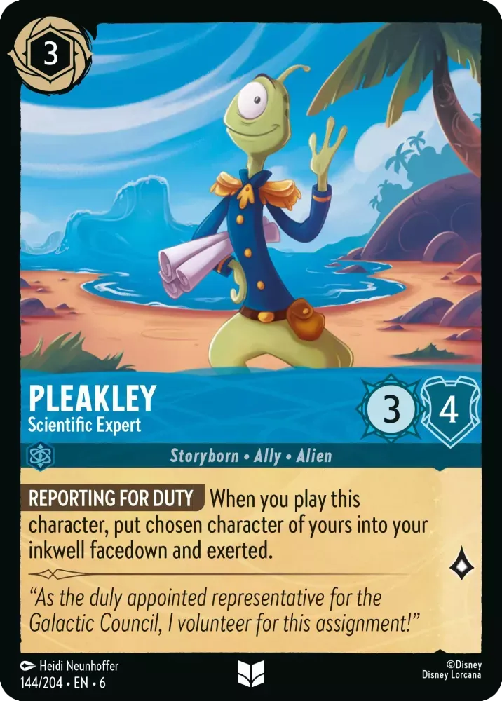 (144) Lorcana Azurite Sea Single: Pleakley - Scientific Expert Holo Uncommon
