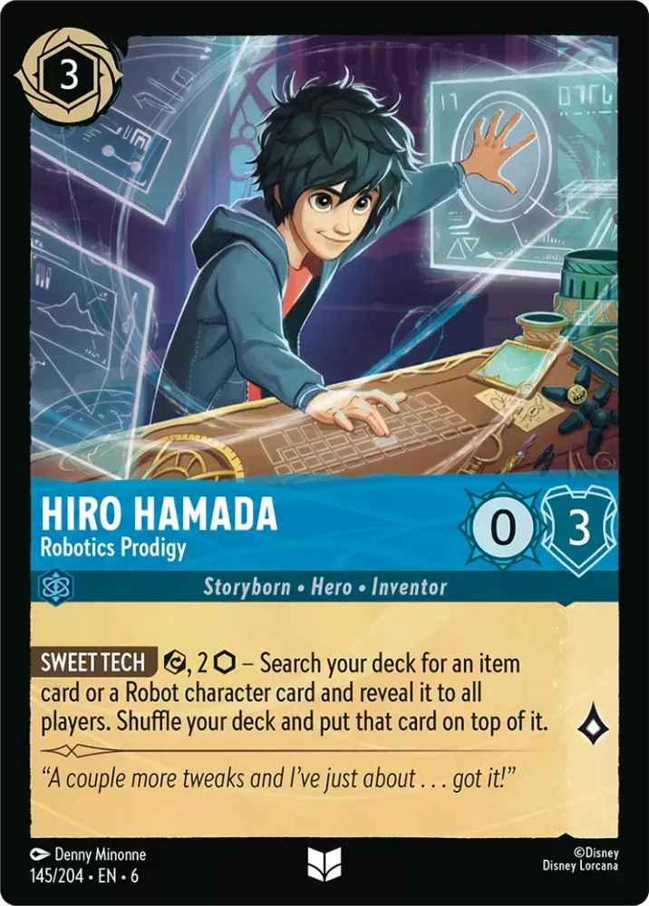 (145) Lorcana Azurite Sea Single: Hiro Hamada - Robotics Prodigy  Uncommon