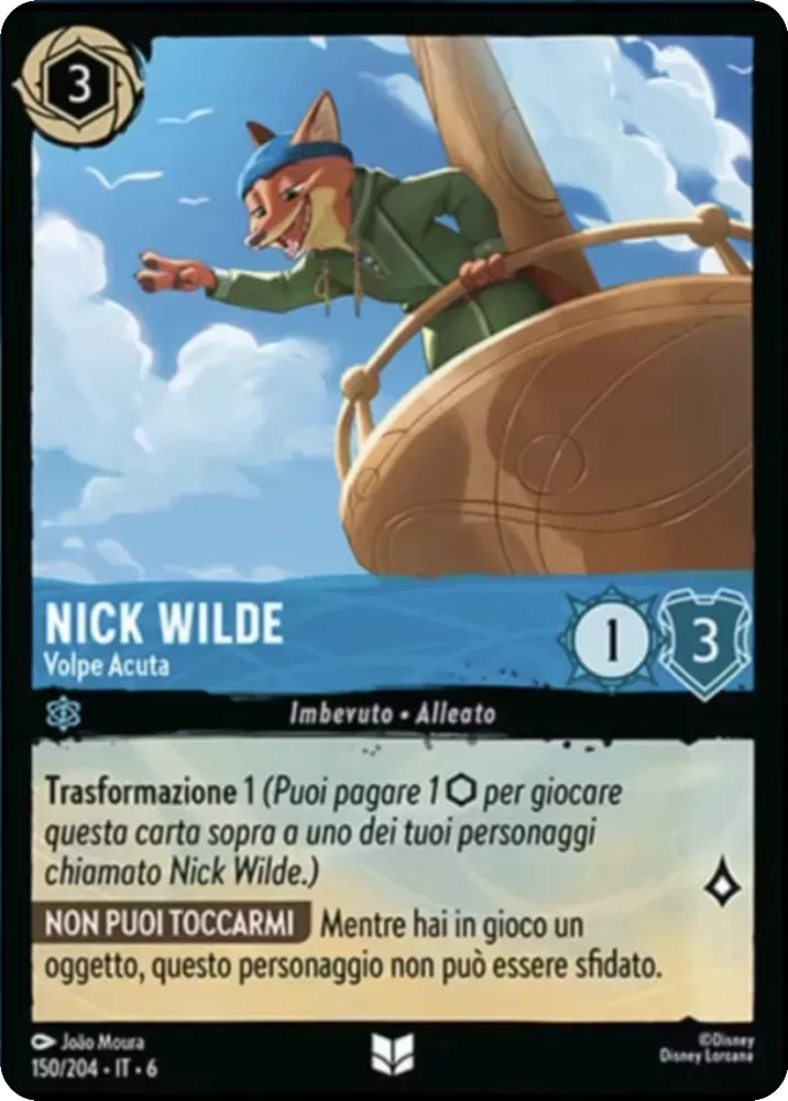 (150) Lorcana Azurite Sea Single: Nick Wilde - Sly Fox Holo Uncommon
