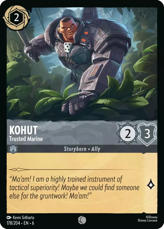 (178) Lorcana Azurite Sea Single: Kohut - Trusted Marine Holo Common