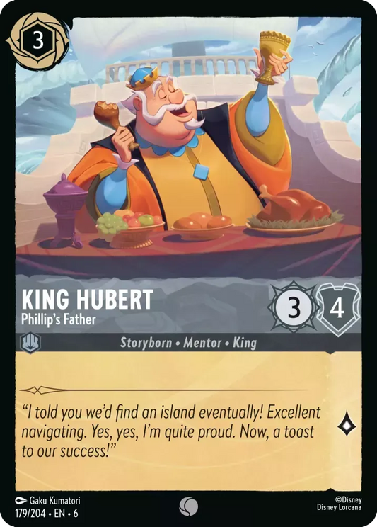 (179) Lorcana Azurite Sea Single: King Hubert - Phillip's Father Holo Common