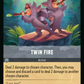 (197) Lorcana Azurite Sea Single: Twin Fire Holo Common