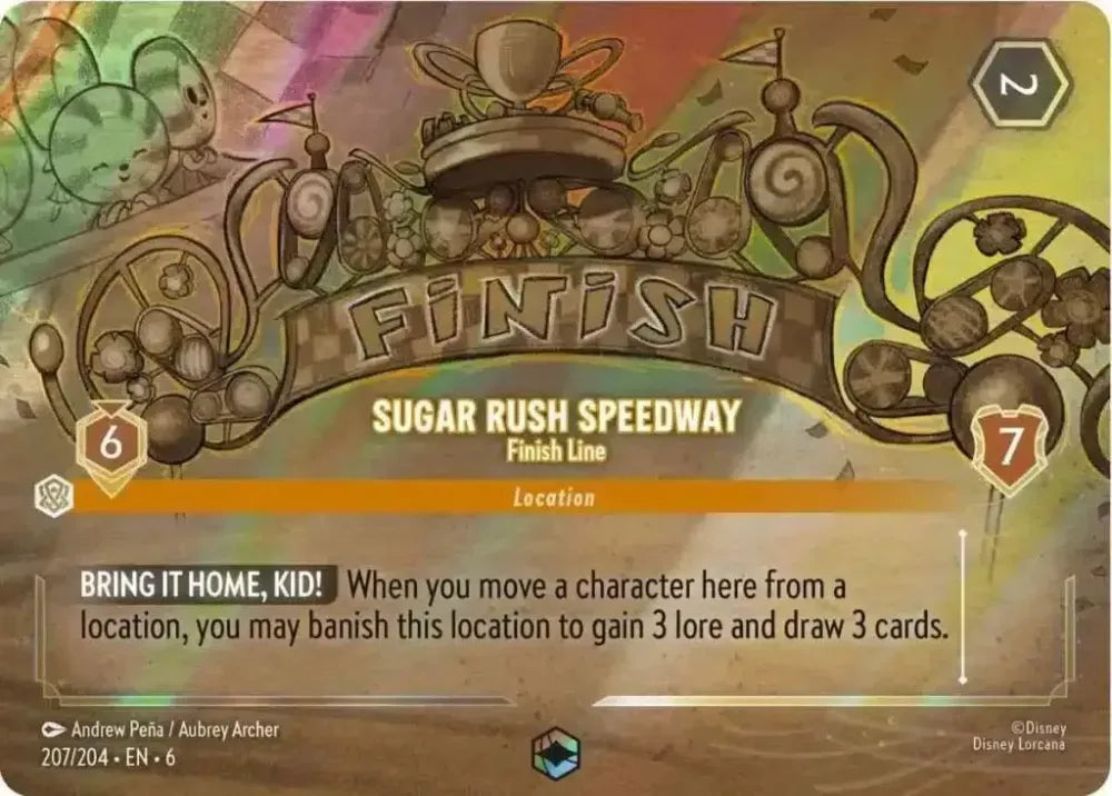 (207) Lorcana Azurite Sea Single: Sugar Rush Speedway - Finish Line (V.2)  Enchanted