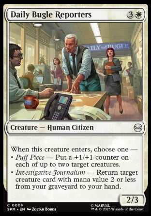 (006) Magic The Gathering Magic: The Gathering | Marvel's Spider-Man Single: Daily Bugle Reporters Holo Common