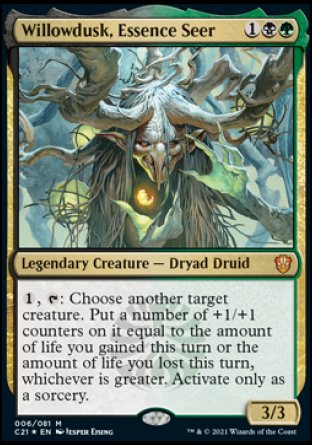 (006) Magic The Gathering Commander: Strixhaven Single: Willowdusk, Essence Seer  Mythic