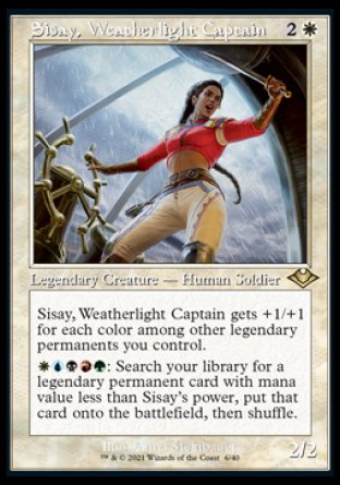 (006) Magic The Gathering Modern Horizons: Retro Frame Cards Single: Sisay, Weatherlight Captain (V.1) Holo Rare