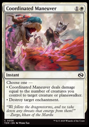 (006) Magic The Gathering Tarkir: Dragonstorm Single: Coordinated Maneuver Holo Common