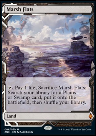 (006/030) Magic The Gathering Zendikar Rising Expeditions Single: Marsh Flats  Mythic