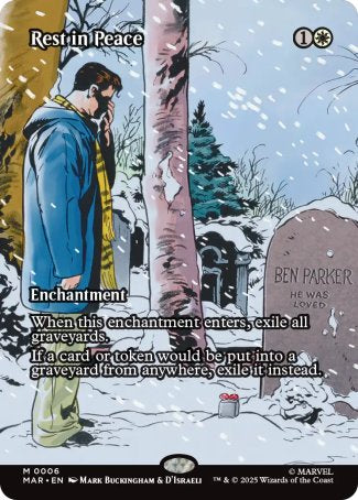 (006) Magic The Gathering Magic: The Gathering | Marvel's Spider-Man: Source Material Cards Single: Rest in Peace Holo Mythic