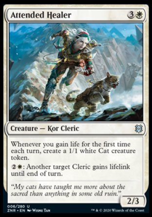 (006/280) Magic The Gathering Zendikar Rising Single: Attended Healer Holo Uncommon
