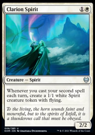 (006/285) Magic The Gathering Kaldheim Single: Clarion Spirit Holo Uncommon