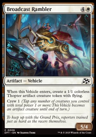 (006) Magic The Gathering Aetherdrift Single: Broadcast Rambler  Common