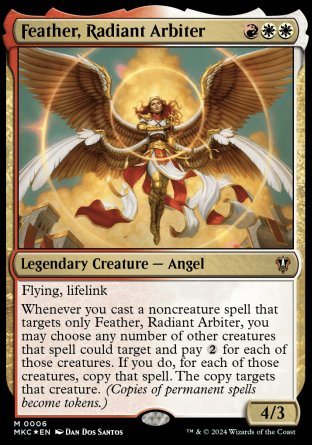 (006) Magic The Gathering Commander: Murders at Karlov Manor Single: Feather, Radiant Arbiter  Mythic