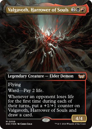 (006) Magic The Gathering Commander: Duskmourn: House of Horror Single: Valgavoth, Harrower of Souls  Mythic