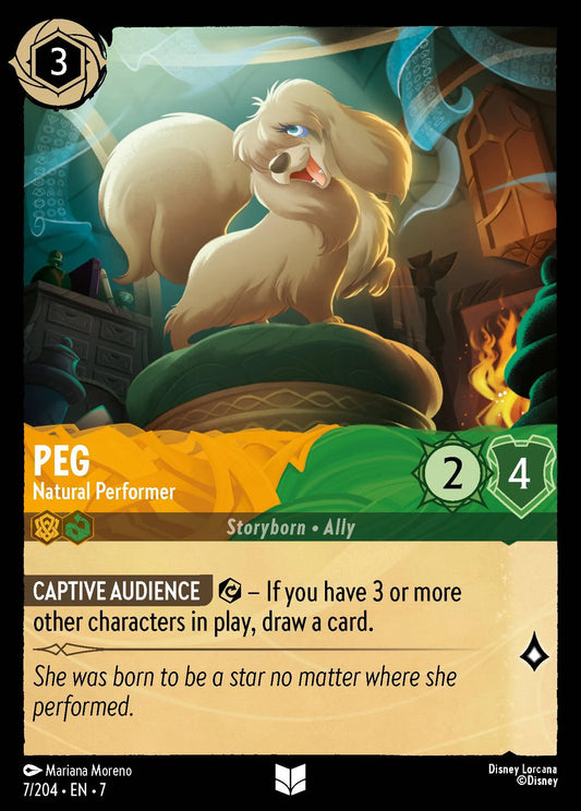 (007/204) Lorcana Archazia's Island Single: Peg - Natural Performer Holo Uncommon