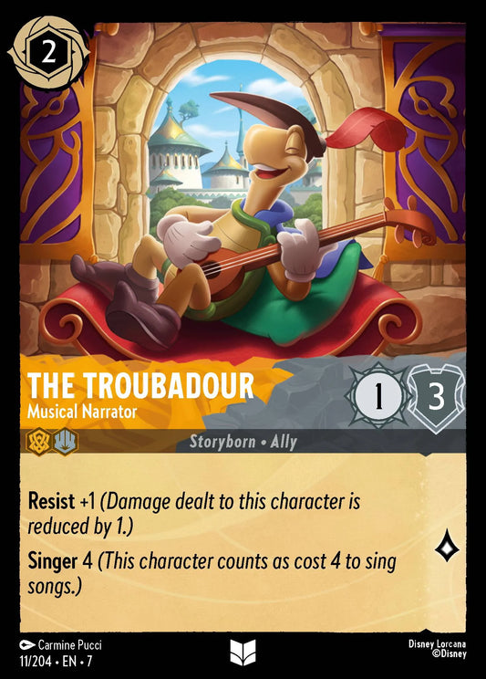 (011/204) Lorcana Archazia's Island Single: The Troubadour - Musical Narrator  Uncommon