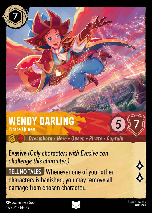 (012/204) Lorcana Archazia's Island Single: Wendy Darling - Pirate Queen Holo Uncommon