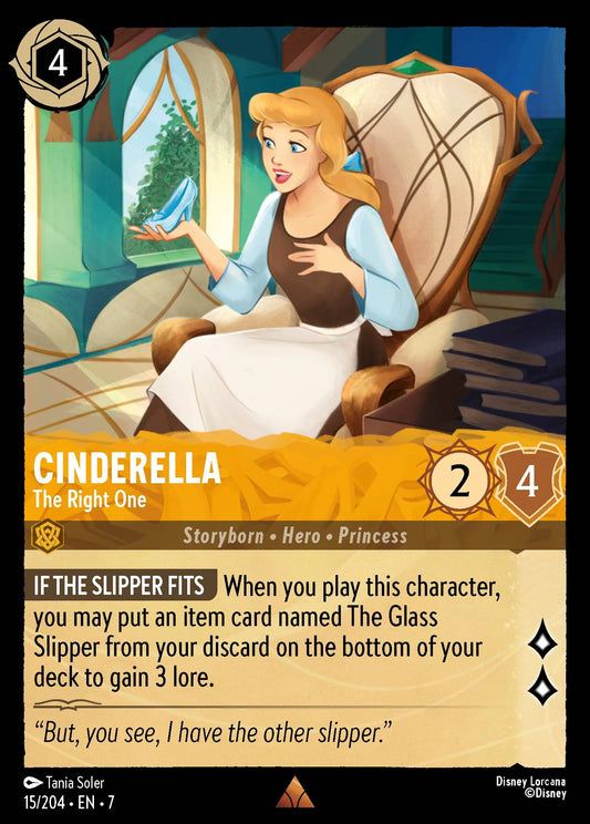(015/204) Lorcana Archazia's Island Single: Cinderella - The Right One Holo Rare