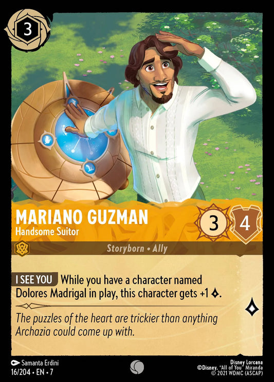 (016/204) Lorcana Archazia's Island Single: Mariano Guzman - Handsome Suitor  Common