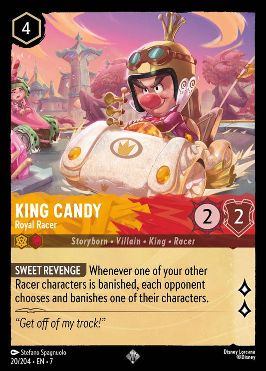 (020/204) Lorcana Archazia's Island Single: King Candy - Royal Racer  Super Rare