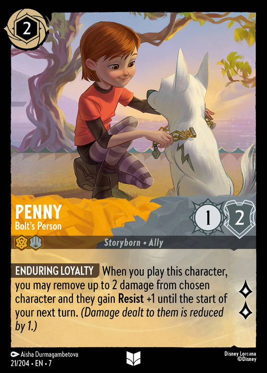 (021/204) Lorcana Archazia's Island Single: Penny - Bolt's Person  Uncommon