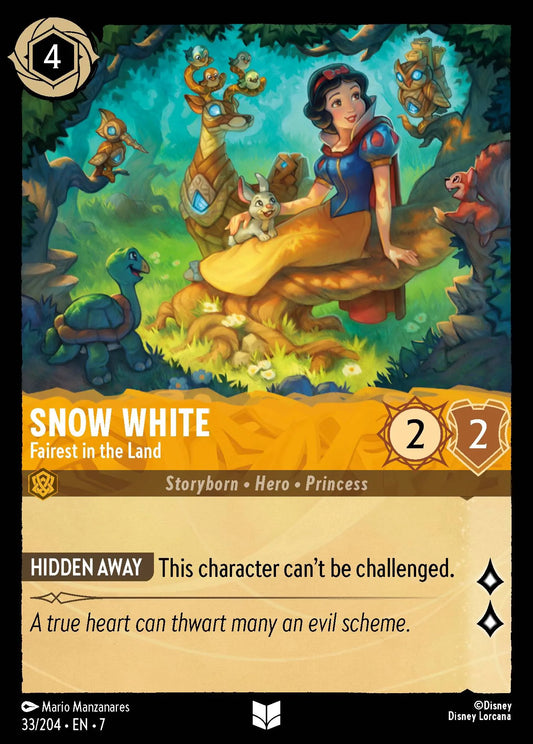 (033/204) Lorcana Archazia's Island Single: Snow White - Fairest in the Land  Uncommon