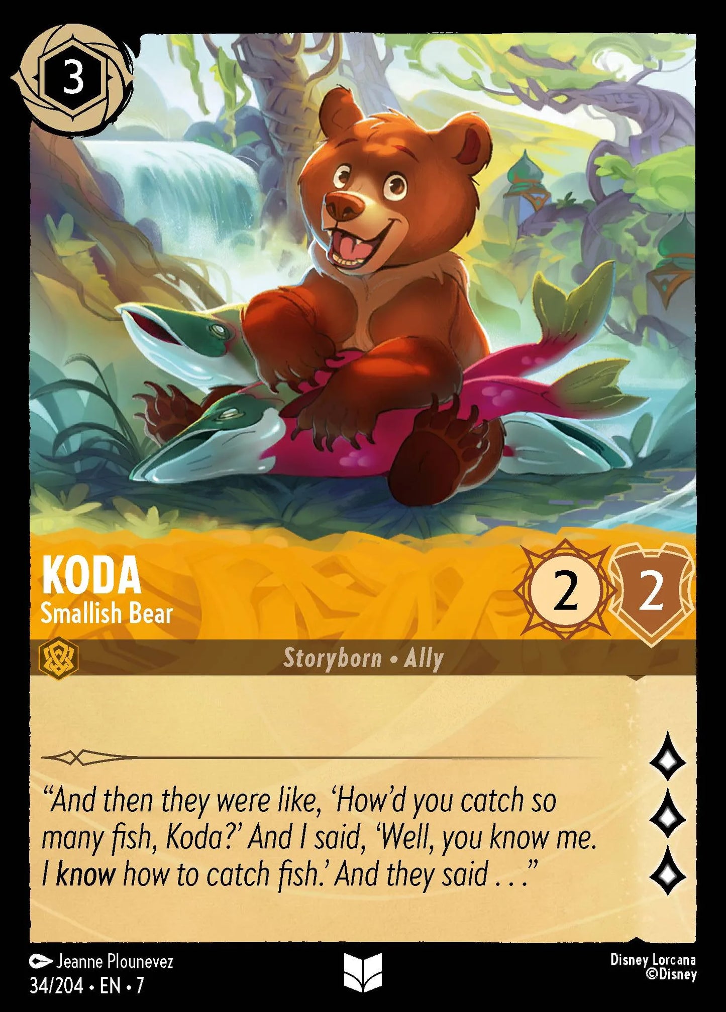 (034/204) Lorcana Archazia's Island Single: Koda - Smallish Bear Holo Uncommon