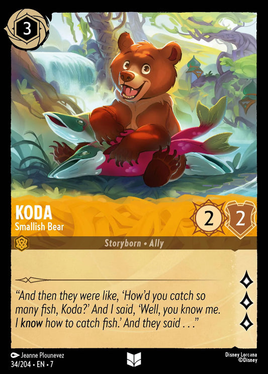 (034/204) Lorcana Archazia's Island Single: Koda - Smallish Bear Holo Uncommon