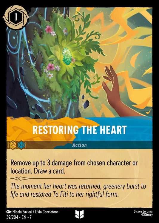 (039/204) Lorcana Archazia's Island Single: Restoring the Heart  Uncommon