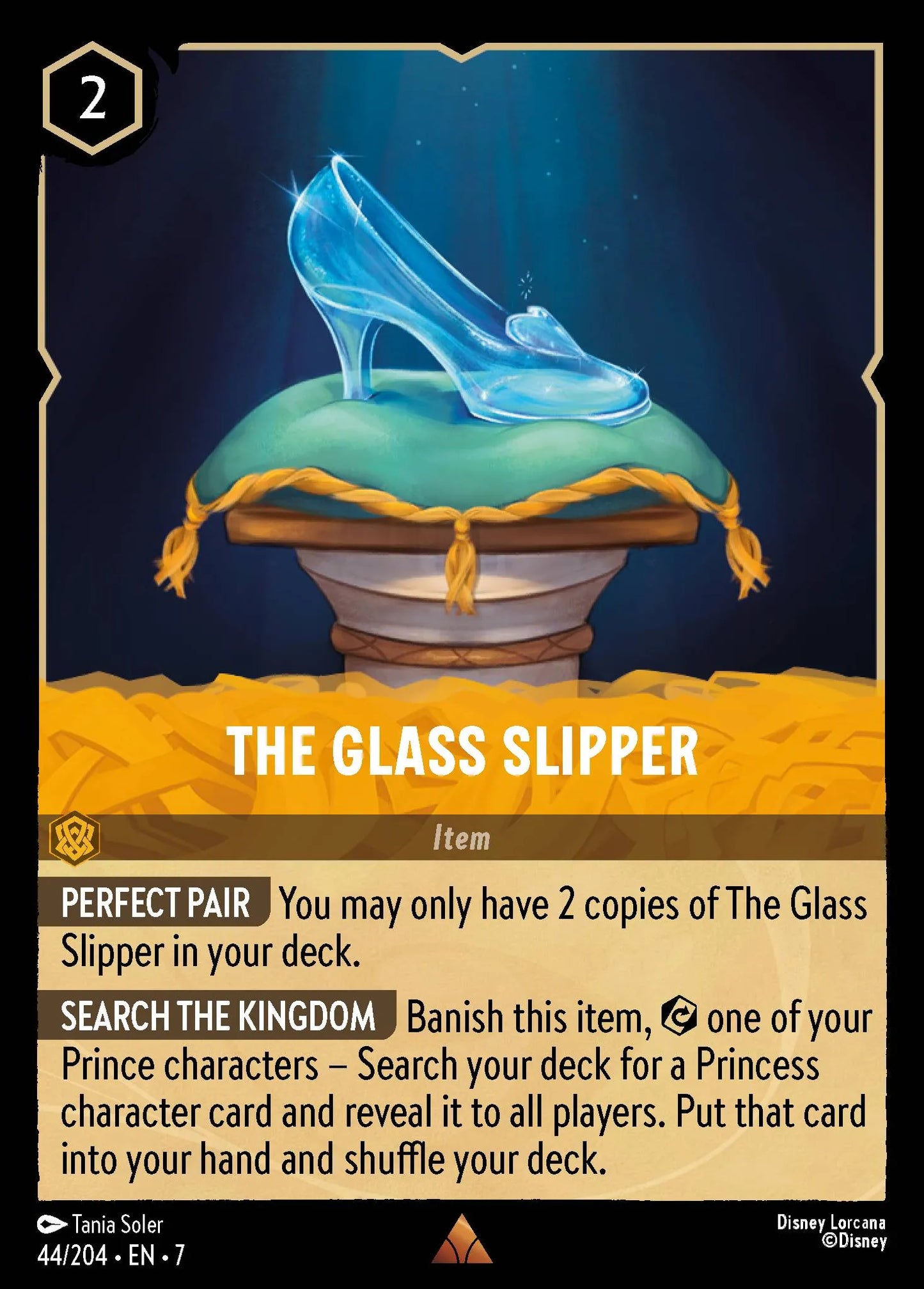 (044/204) Lorcana Archazia's Island Single: The Glass Slipper (V.1)  Rare