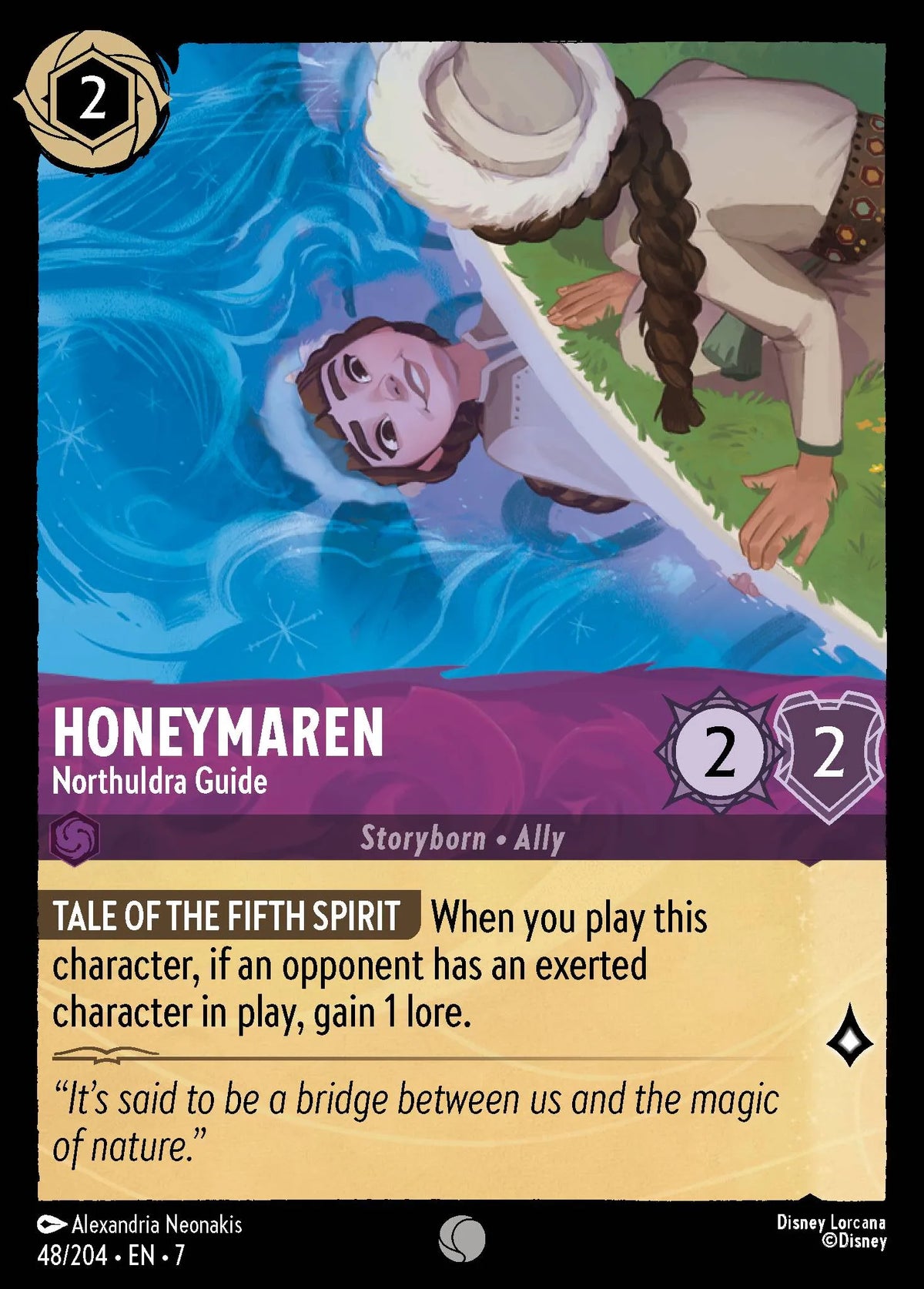 (048/204) Lorcana Archazia's Island Single: Honeymaren - Northuldra Guide  Common