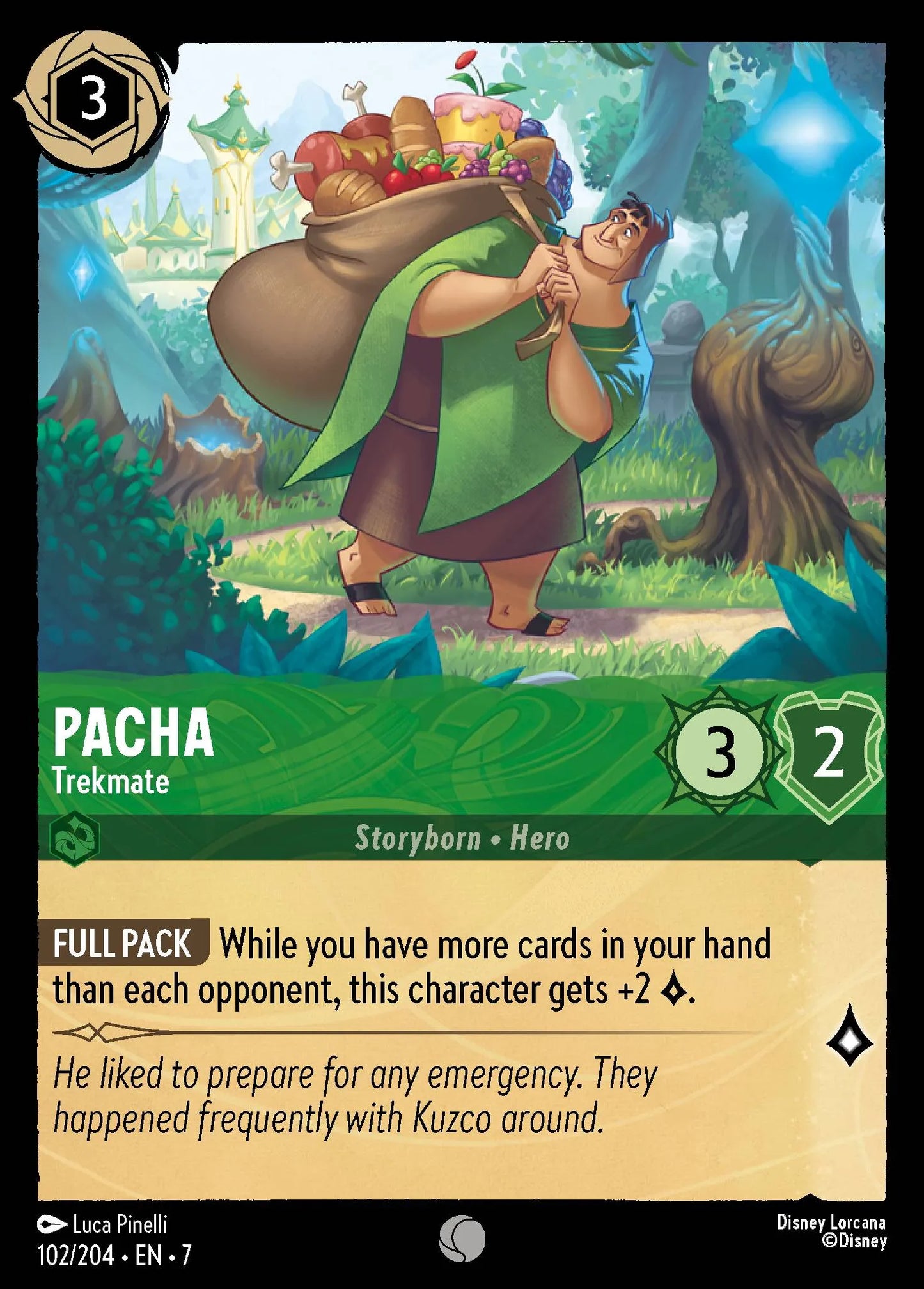 (102/204) Lorcana Archazia's Island Single: Pacha - Trekmate  Common