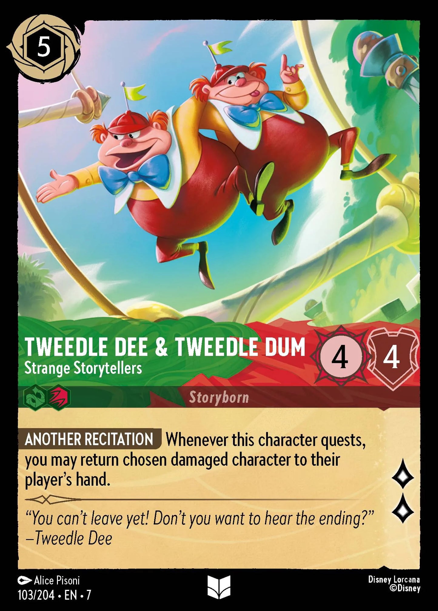 (103/204) Lorcana Archazia's Island Single: Tweedle Dee & Tweedle Dum - Strange Storytellers  Uncommon
