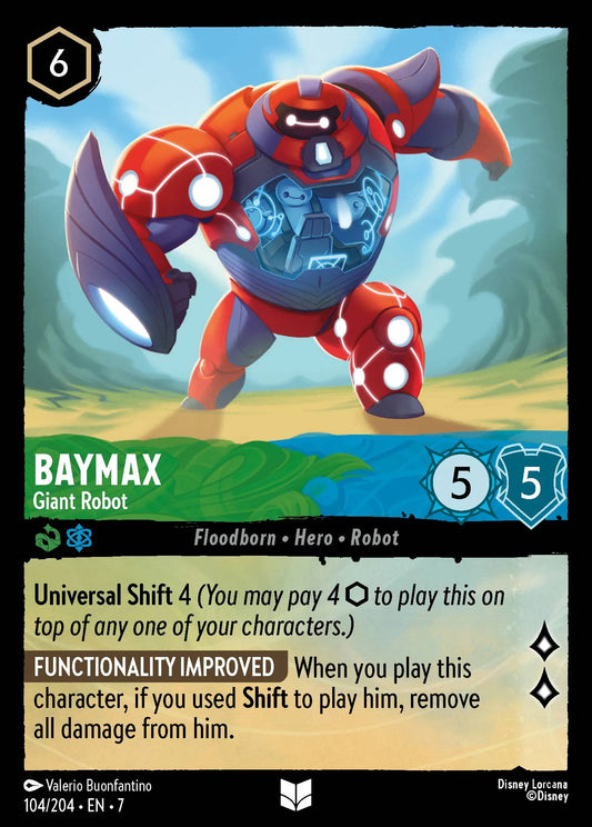 (104/204) Lorcana Archazia's Island Single: Baymax - Giant Robot Holo Uncommon